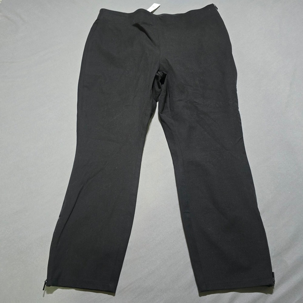 new White House Black Market The Skinny Crop Pants  14 Black Ankle Zip Stretch